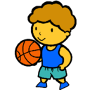 Dibujo Jugador de básquet pintado por baloncesto 