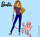 Dibujo Barbie con look moderno pintado por Mirene