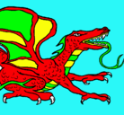 Dibujo Dragón réptil pintado por kedamero