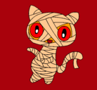 Dibujo Gato garabato momia pintado por tobby