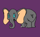 Dibujo Elefante pequeño pintado por ELEHPANT