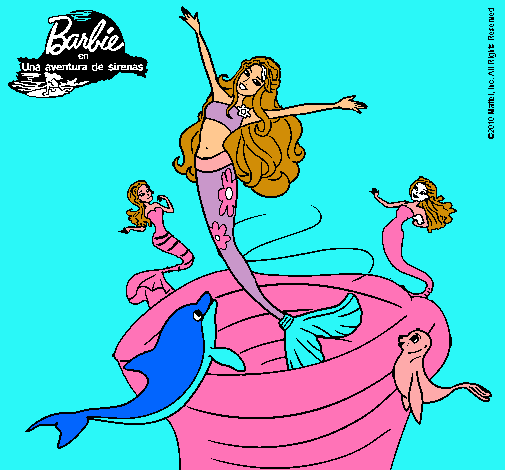 Barbie sirena contenta