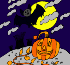 Dibujo Paisaje de Halloween pintado por Elena10