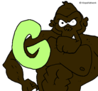 Dibujo Gorila pintado por lilyveth