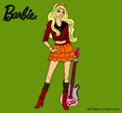 Dibujo Barbie rockera pintado por danna