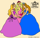 Dibujo Barbie y sus amigas princesas pintado por yiblixx