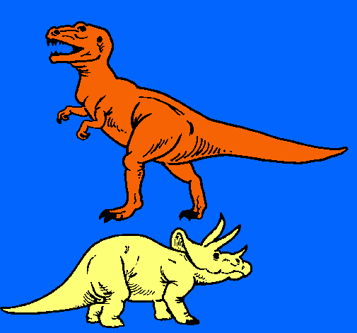 Triceratops y tiranosaurios rex