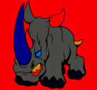 Dibujo Rinoceronte II pintado por chido