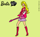 Dibujo Barbie la rockera pintado por Loren