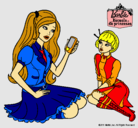 Dibujo Barbie con el teléfono móvil pintado por cirriluvis