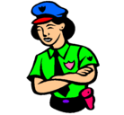 Dibujo Mujer policía pintado por joaquinlatre