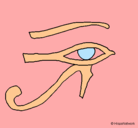 Dibujo Ojo Horus pintado por guardar