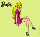 Dibujo Barbie sentada pintado por Loren