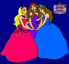 Dibujo Barbie y sus amigas princesas pintado por ESTELA94