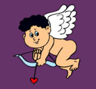 Dibujo Cupido pintado por guardar