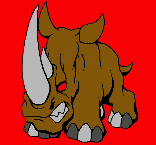 Dibujo Rinoceronte II pintado por yeison