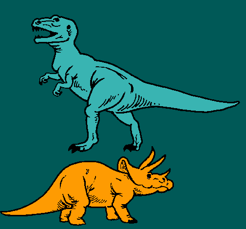 Triceratops y tiranosaurios rex