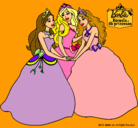 Dibujo Barbie y sus amigas princesas pintado por bscgjvs