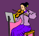 Dibujo Dama violinista pintado por KEATLEEN