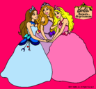 Dibujo Barbie y sus amigas princesas pintado por dtgg