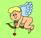 Dibujo Cupido pintado por sara9