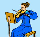 Dibujo Dama violinista pintado por ZACO165