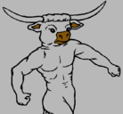 Dibujo Cabeza de búfalo pintado por pipu
