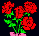 Dibujo Ramo de rosas pintado por Miilaagroo