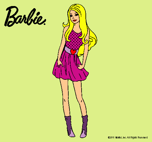 Dibujo Barbie veraniega pintado por Loren