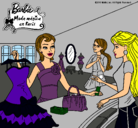 Dibujo Barbie en una tienda de ropa pintado por ernesotto