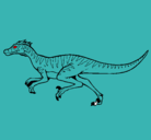 Dibujo Velociraptor pintado por venom