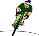 Dibujo Ciclista con gorra pintado por hrfd