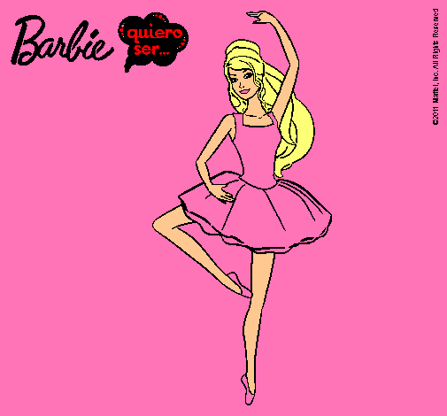 Dibujo Barbie bailarina de ballet pintado por lucita