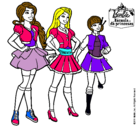 Dibujo Barbie y sus compañeros de equipo pintado por   kkgkgggitt
