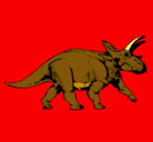 Dibujo Triceratops pintado por drago