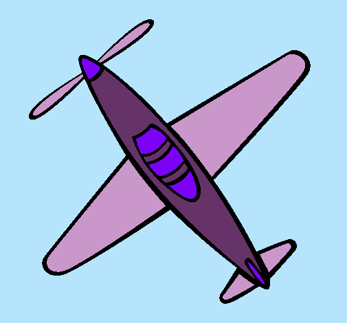 Dibujo Avión III pintado por HHHHH