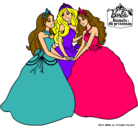 Dibujo Barbie y sus amigas princesas pintado por ernesotto