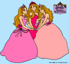 Dibujo Barbie y sus amigas princesas pintado por yasshelly