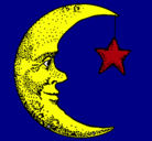 Dibujo Luna y estrella pintado por milili93