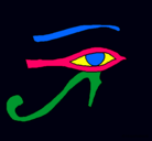 Dibujo Ojo Horus pintado por kyoafditlvoo