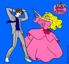 Dibujo Barbie bailando con un amigo pintado por princesass