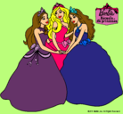 Dibujo Barbie y sus amigas princesas pintado por YOTZIMI