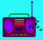 Dibujo Radio cassette 2 pintado por vale_vale