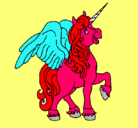 Dibujo Unicornio con alas pintado por Romina18