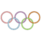 Dibujo Anillas de los juegos olimpícos pintado por mariacatalio