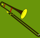 Dibujo Trombón pintado por trombon