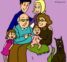 Dibujo Familia pintado por haidee