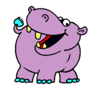 Dibujo Hipopótamo pintado por 11221