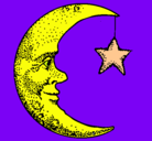 Dibujo Luna y estrella pintado por mathi