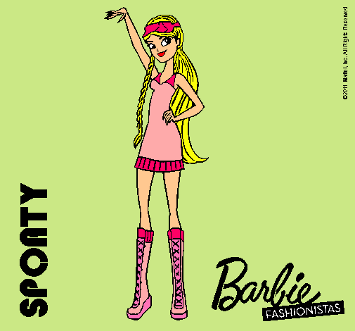 Dibujo Barbie Fashionista 4 pintado por Loren